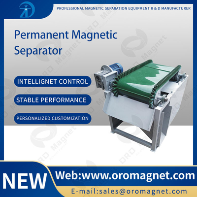 Feldspath magnétique magnétique de quartzsand de grain des spécifications 0.1~10mm de rouleau de la machine 150x1200mm de séparateur de convoyeur à bande