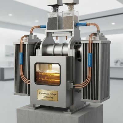 Séparateur électromagnétique de tension personnalisé conçu avec refroidissement à l'huile et méthode d'isolation E fournissant des résultats de séparation magnétique