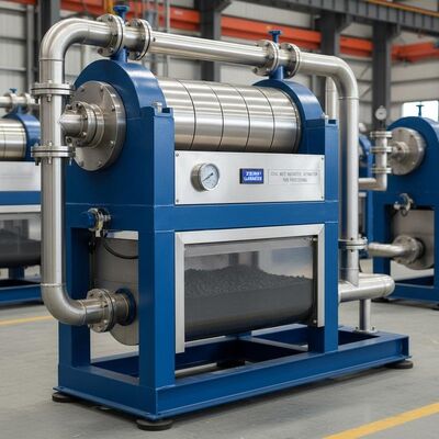 Séparateur magnétique humide applicable au charbon, avec une intensité de champ magnétique de 10000 Gauss et zéro fuite pour le traitement