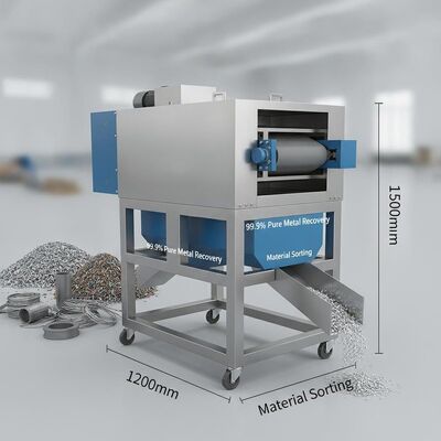 Équipement de séparation magnétique de 1200 mm x 800 mm x 1500 mm fournissant 999 pureté parfaite pour la récupération des métaux et le tri des matériaux