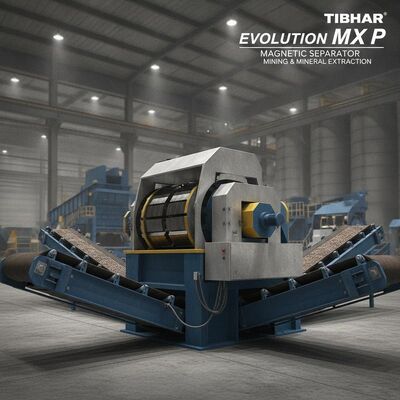 Séparateur magnétique tibhar évolution mx p, équipement pour la séparation minière et l'extraction de minéraux dans les opérations industrielles