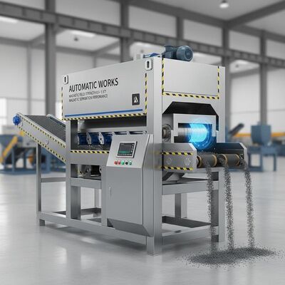 Séparateur électromagnétique en acier offrant un fonctionnement automatique et une intensité de champ magnétique de 0,5 à 1,5 Tesla pour des performances de séparation magnétique