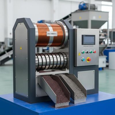 Séparateur magnétique à sec à faible entretien avec alimentation de bobine 11, adapté à la séparation magnétique dans l'exploitation minière et le traitement des matériaux