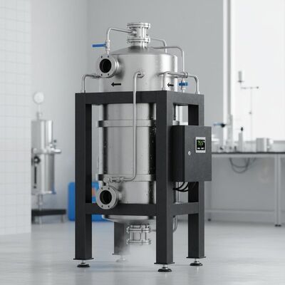 Séparateur magnétique humide à structure cylindrique fabriqué en acier inoxydable ou en acier au carbone et revêtement anticorrosion pour jusqu'à 80°C