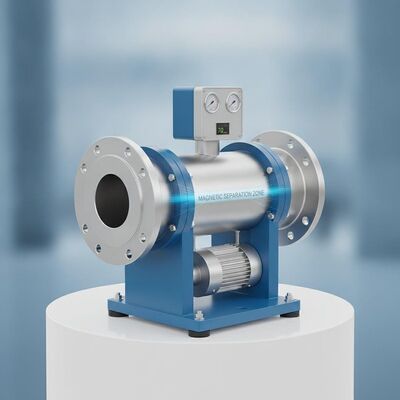 Équipement de séparation magnétique de taille de tuyau de 100 mm incorporant un aimant permanent ou un électromagnéte et une fréquence de vibration de 70 rmin pour les performances