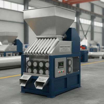 Separateur magnétique à plaque humide de 100 à 800 KGH offrant une résistance magnétique élevée garantissant des solutions efficaces de séparation des minéraux