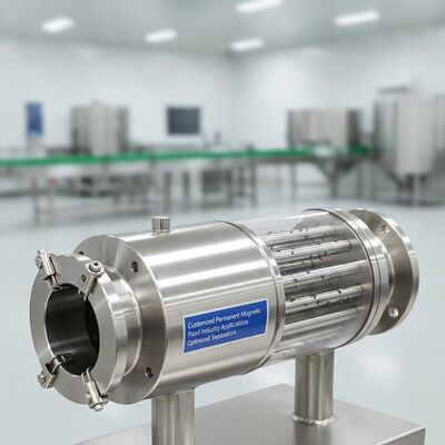 Séparateur magnétique permanent sur mesure conçu pour les applications de l'industrie alimentaire assurant des performances de séparation magnétique