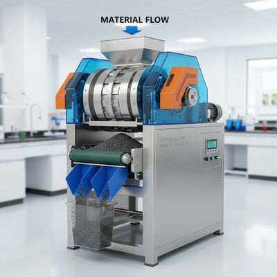 Séparateur magnétique à sec personnalisable équipé d'une forte intensité de champ magnétique assurant la séparation magnétique et la manutention des matériaux