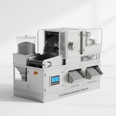 Séparateur magnétique à sec personnalisable offrant une faible maintenance et une efficacité de séparation jusqu'à 99 %, parfait pour la séparation des matériaux