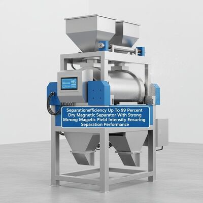 Efficacité de séparation jusqu'à 99 % Séparateur magnétique à sec avec une forte intensité de champ magnétique assurant les performances de séparation