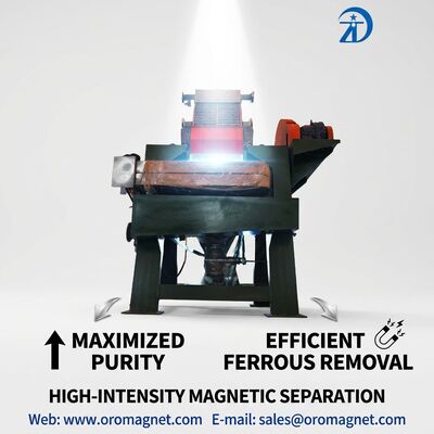 Séparateur magnétique à forte résistance magnétique à forte pente doté d'une direction verticale du champ magnétique et d'une maintenance facile pour la séparation